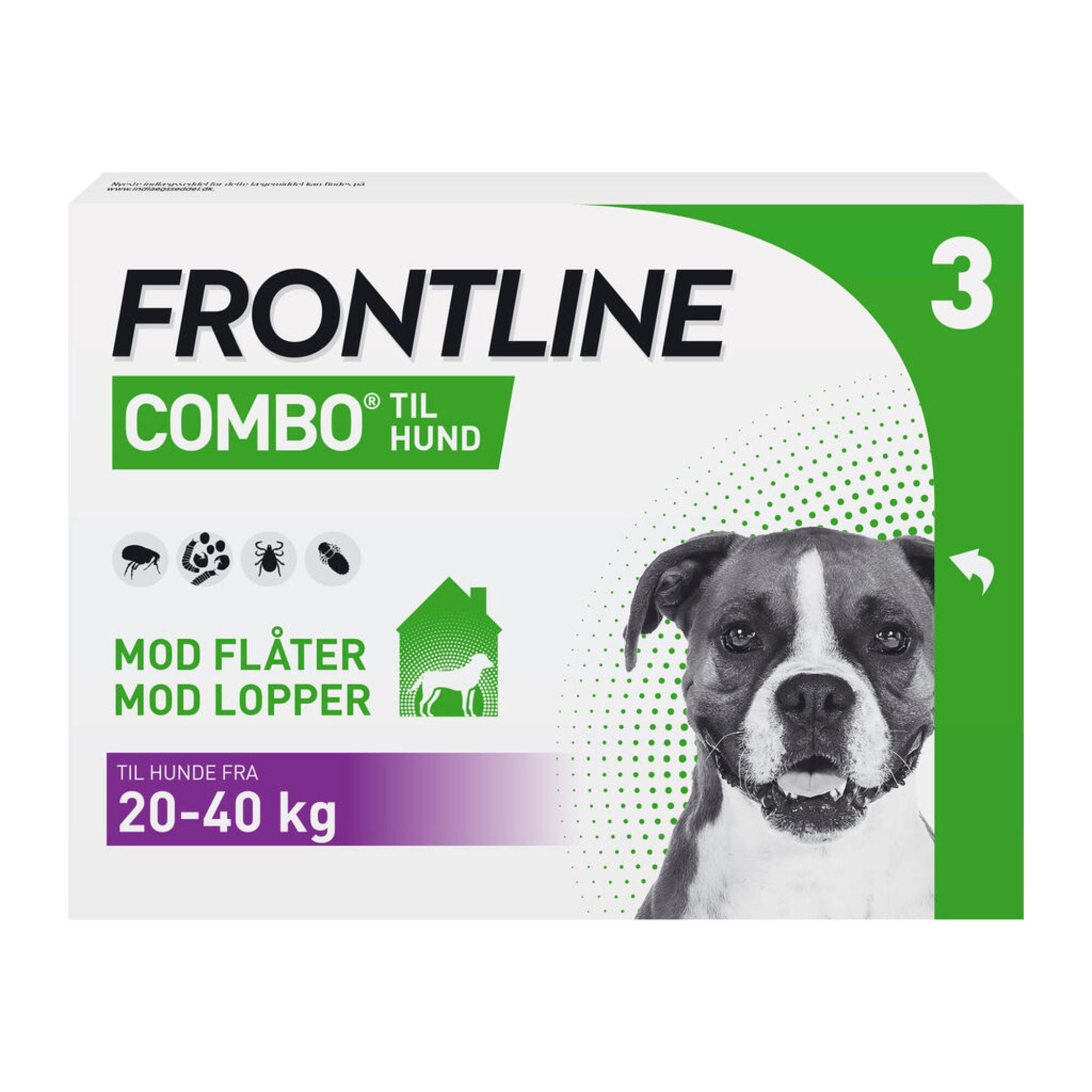 skab Portico Hykler Frontline Frontline Combo T.Hund 20-40Kg 3 X 2,68 ML